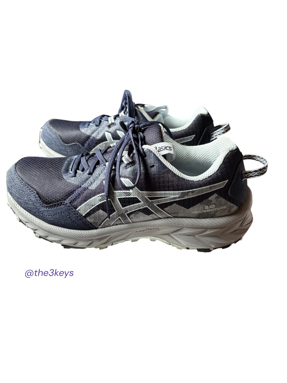ASICS Women’s Navy and Grey Gel-Venture 10 OrthoLite Trail Running Sneakers